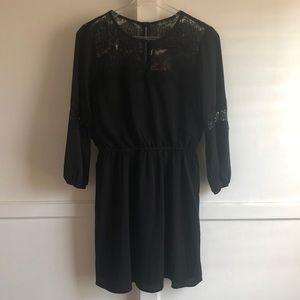 Lily Rose 3/4 sleeve black dress